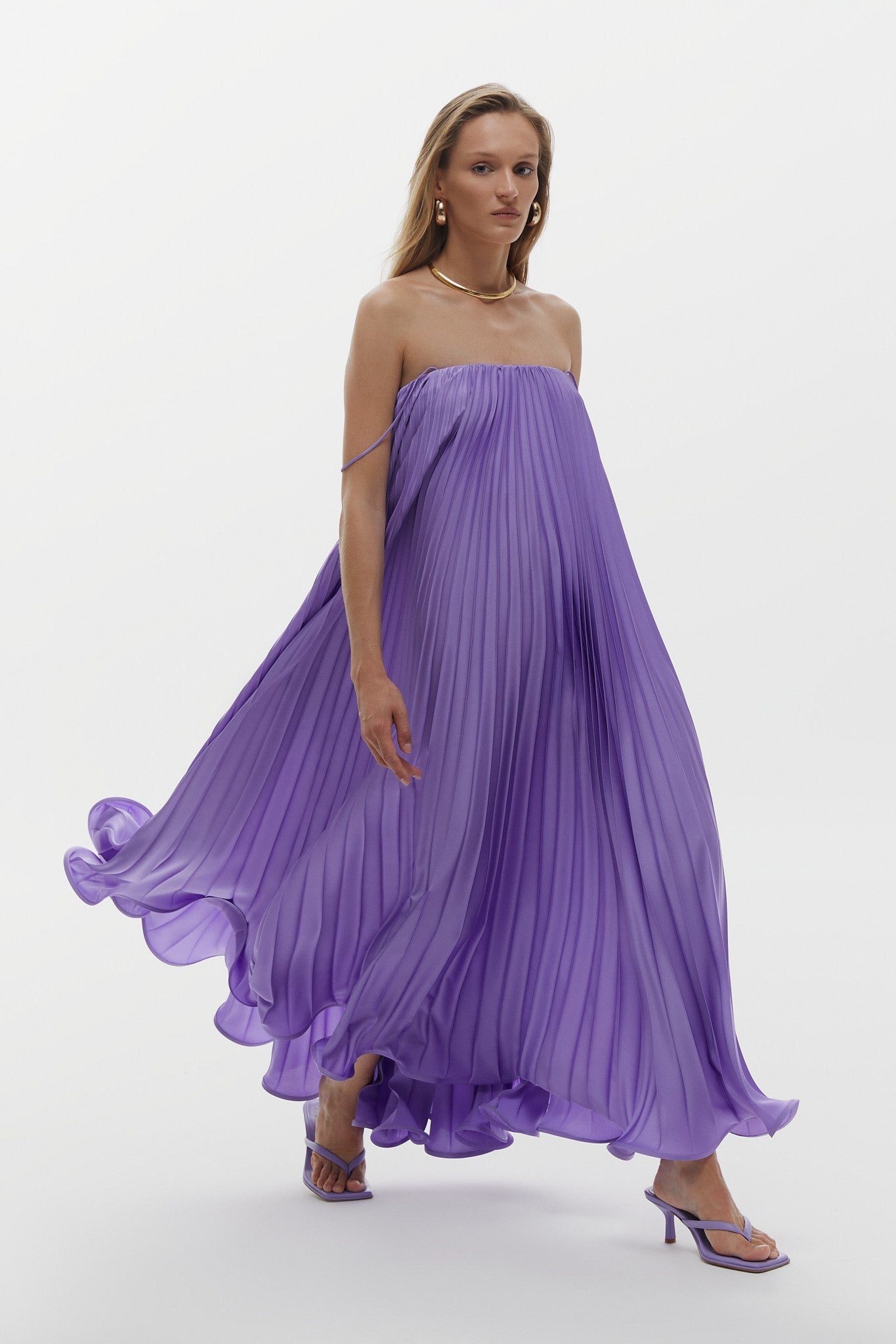 Gianna Pleated Midi Dress