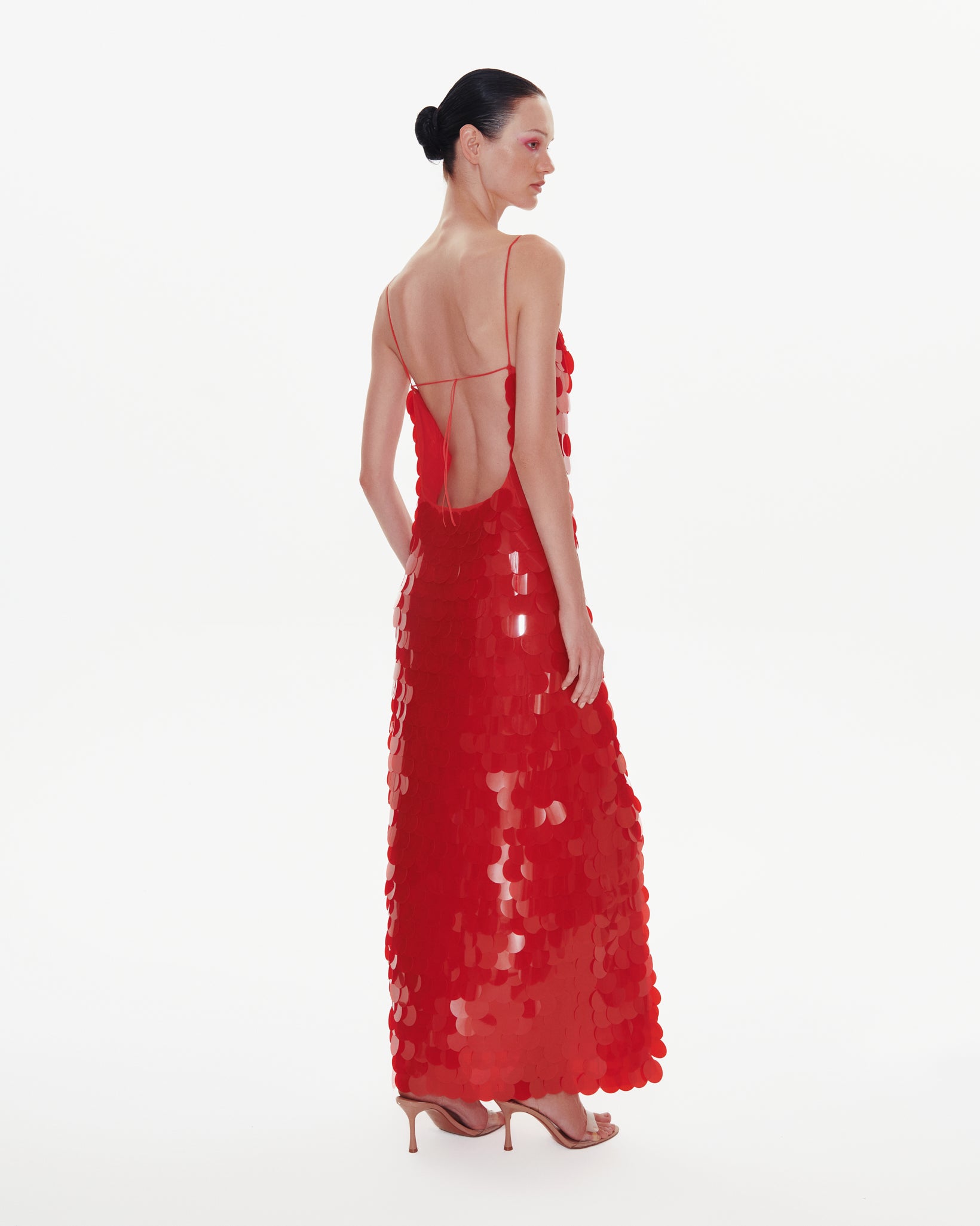 selezza london sequin dress Selezza London Sequin Ruffle Maxi Dress StyleSwap