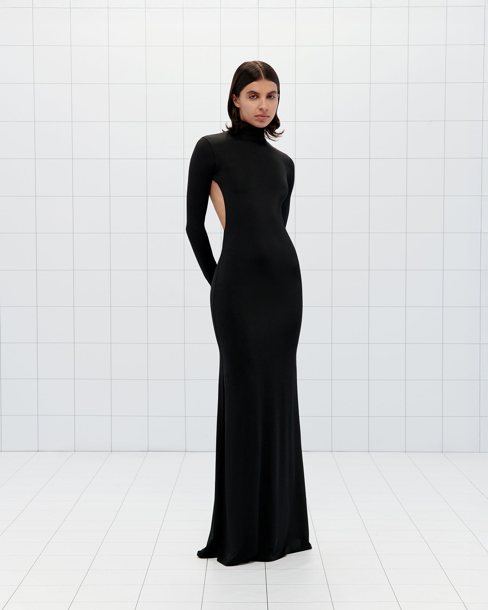 navy blue dress for baby girl NISSA backless maxi dress - White price in Kuwait