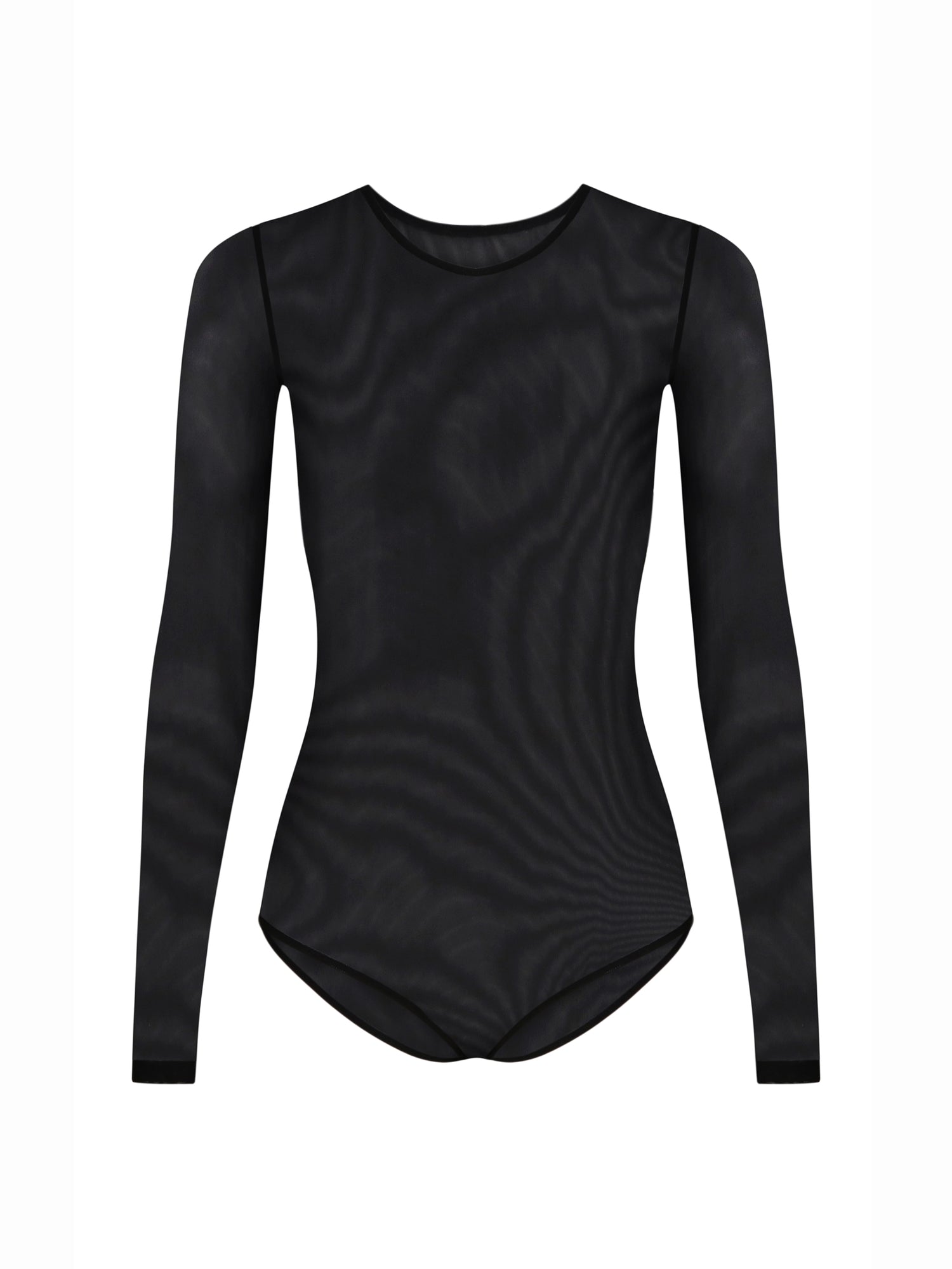 Ultra-comfortable tulle bodysuit - black - Undiz