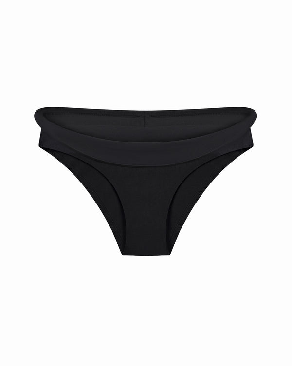 Sculpted Wave Brazilian Bottom in Black