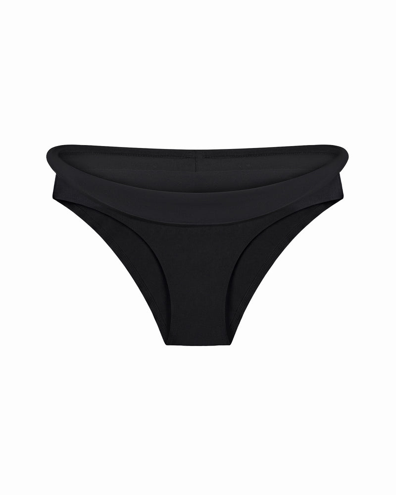 Sculpted Wave Brazilian Bottom in Black