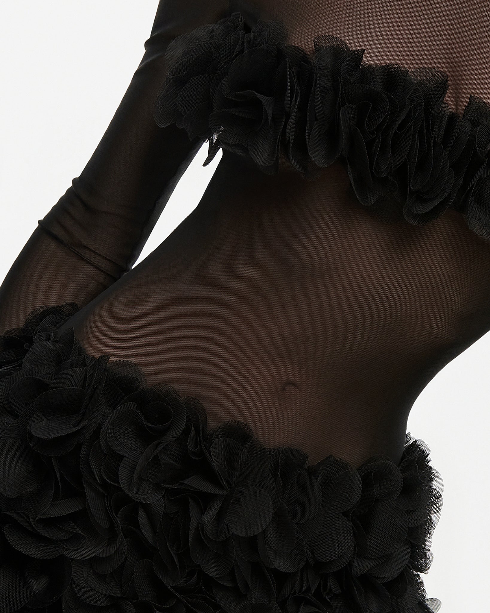 ymd様★Willfully tulle frill no sleeve willfully tullefrill nosleeve nylonzipOP willfully tulle frill