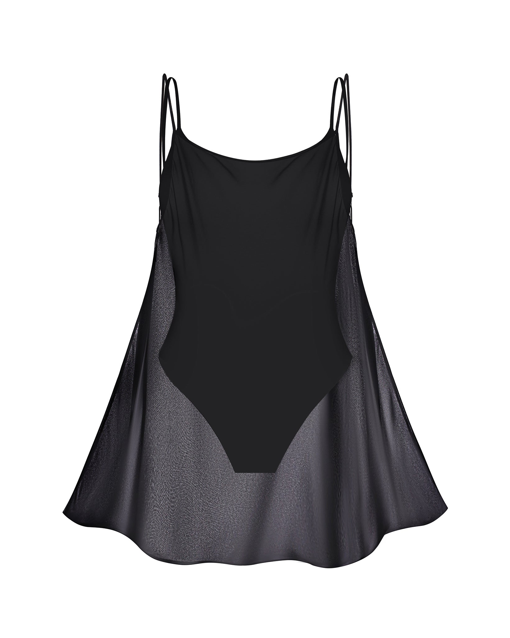 Built-in Swimsuit Chiffon Mini Dress Built-in Swimsuit Chiffon Mini Dress