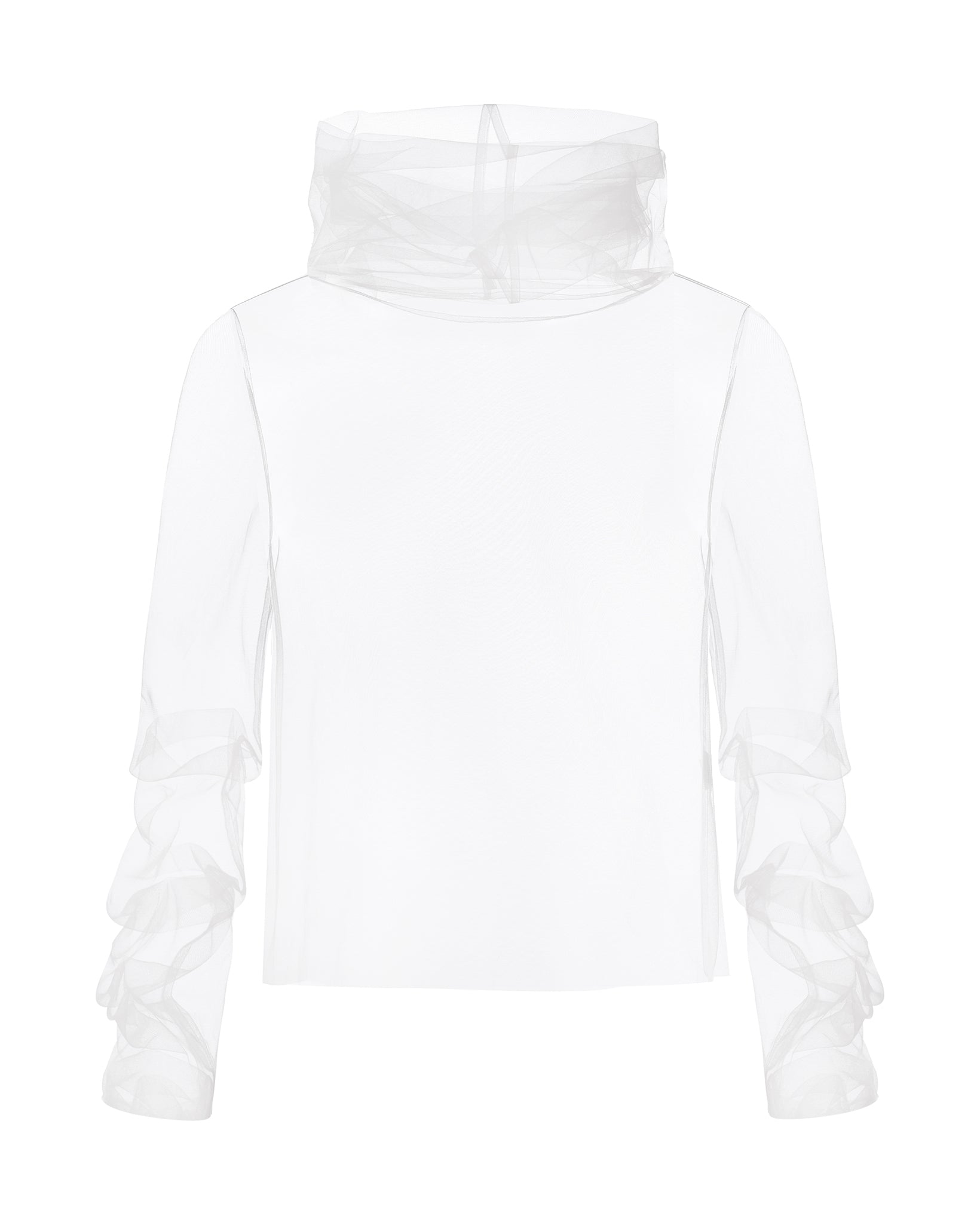 all tulle frill blouse（white） all tulle frill blouse white