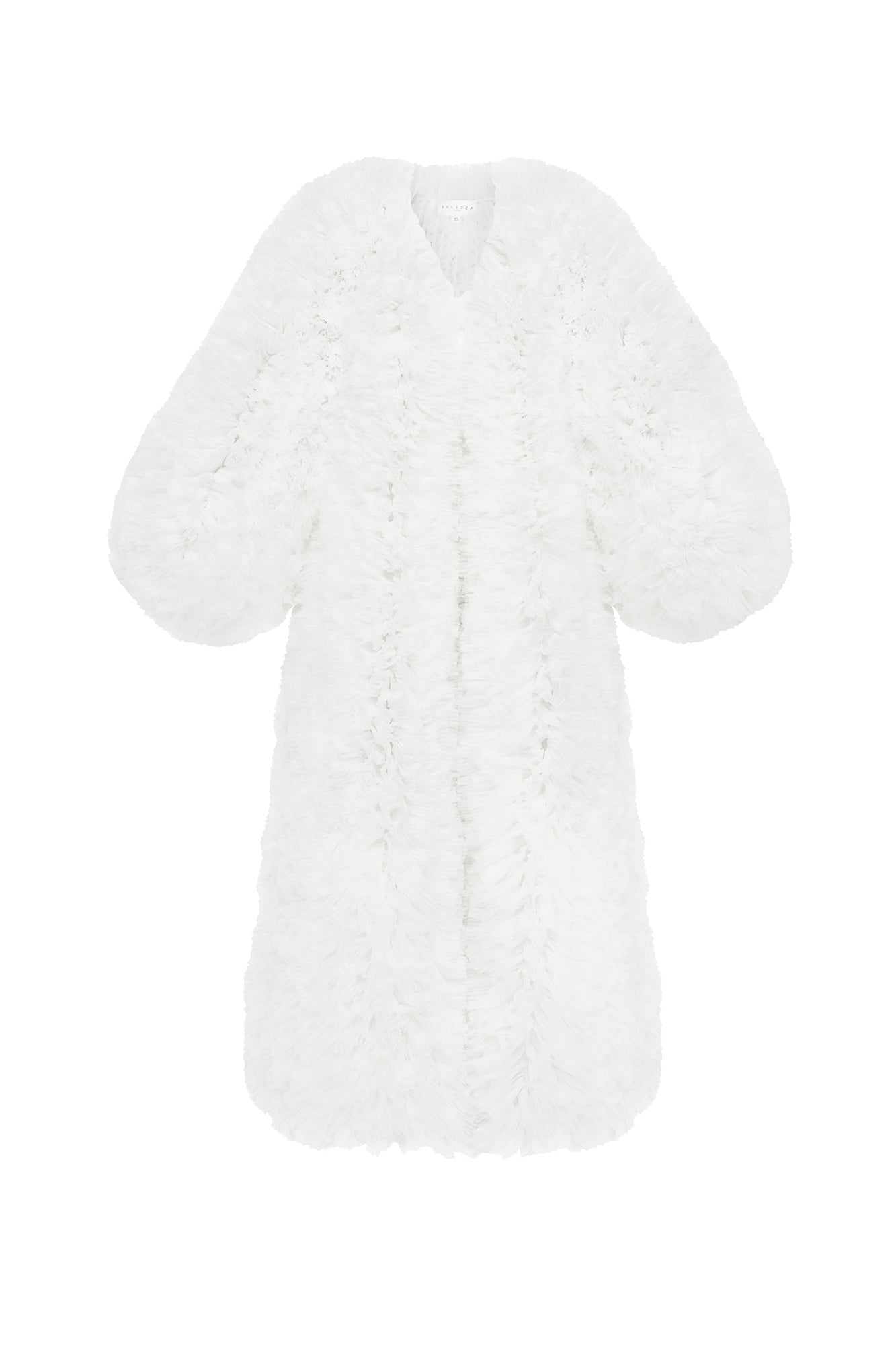 Carmel Tulle Coat in White | Women's Coat – SELEZZA LONDON