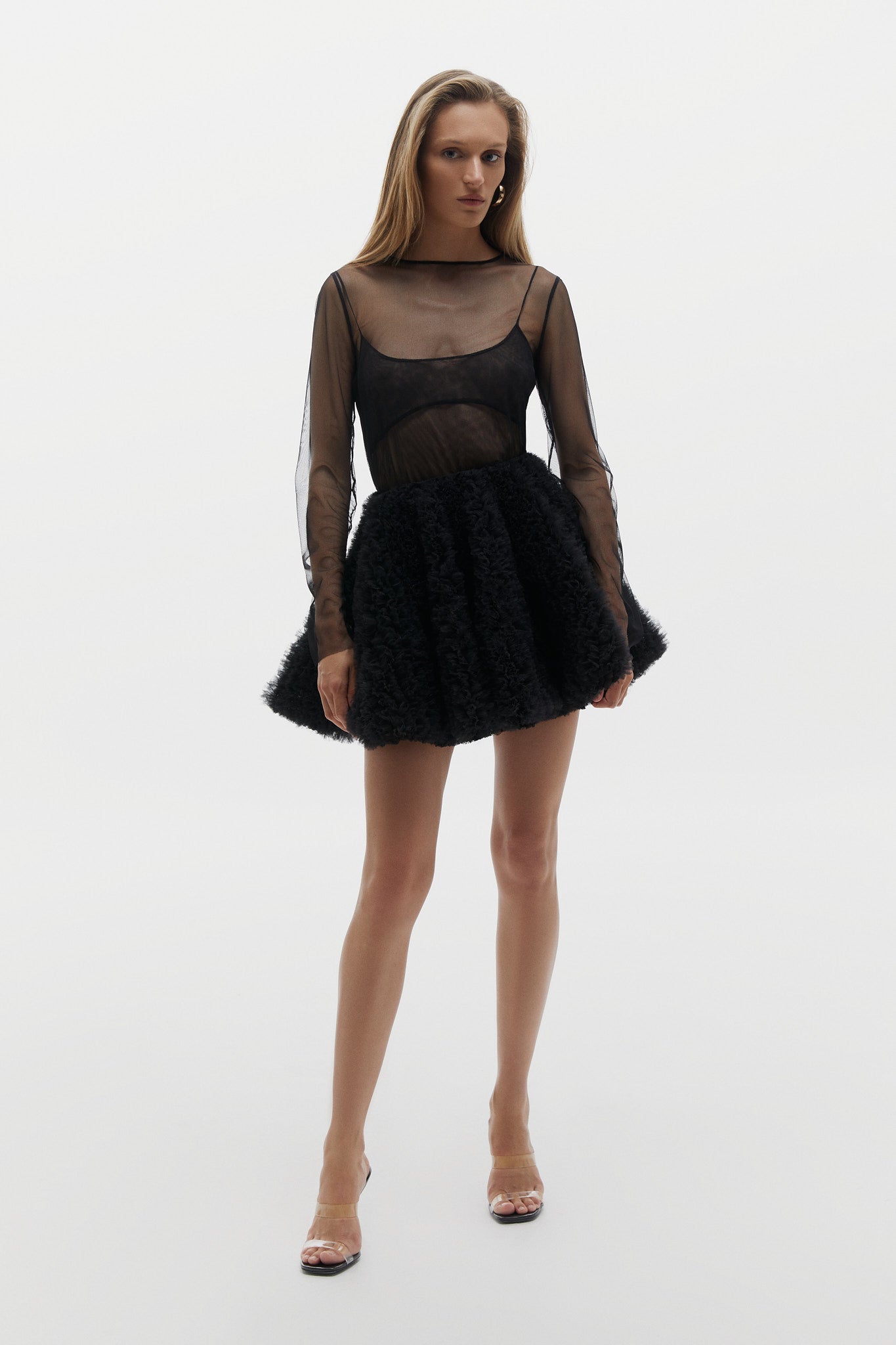 Black tulle mini skirt sale uk