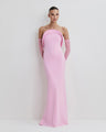 Tailored Stretch-Fit Maxi Dress in Pink