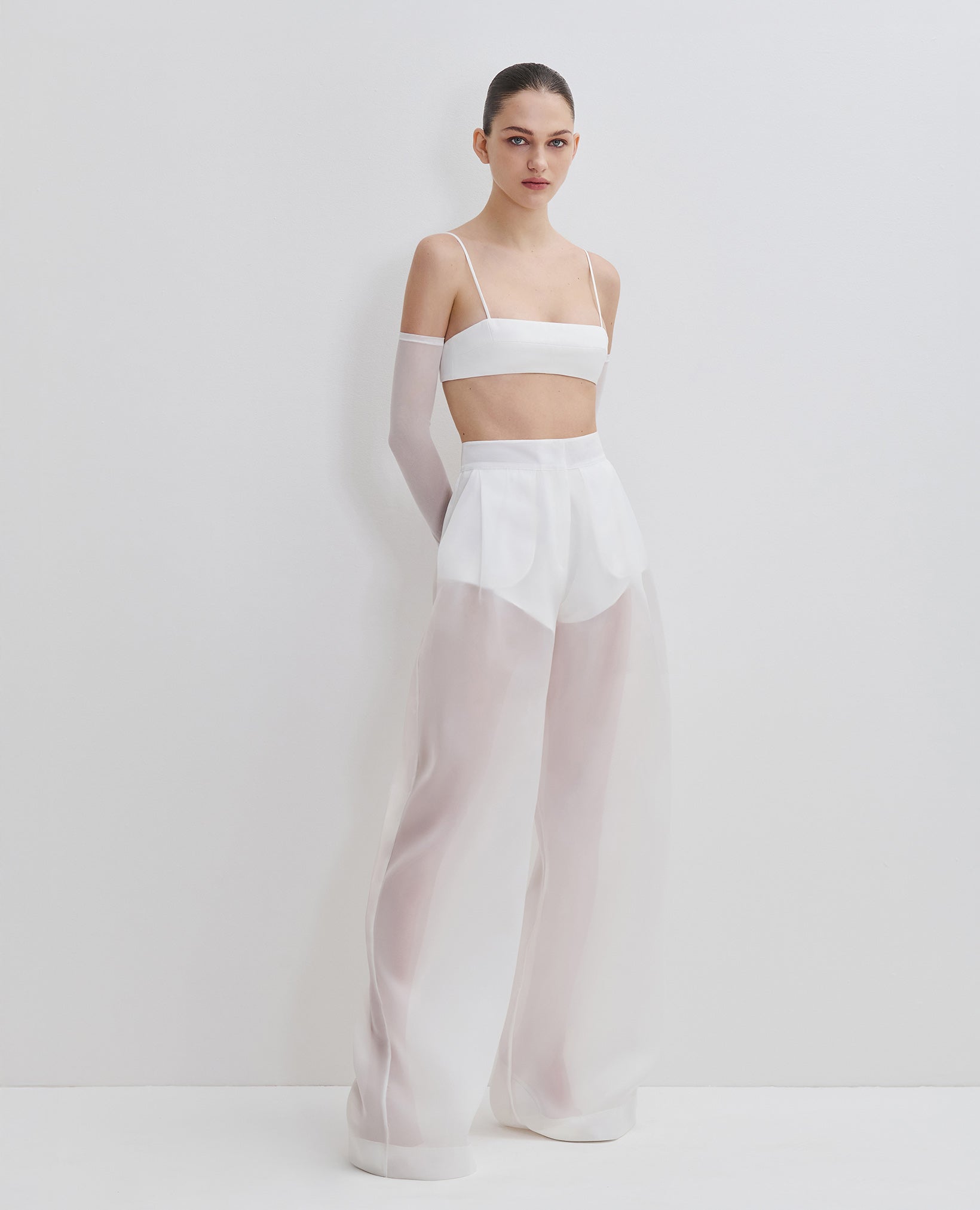 Sheer Organza Jacket in White – SELEZZA LONDON