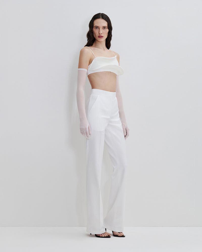 Tailored High-Waisted Straight Trousers