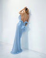 Chiffon Maxi Dress in Blue