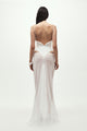 Sheer Chiffon Maxi Skirt in White