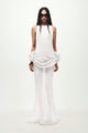 Chiffon Floral Maxi Dress in White