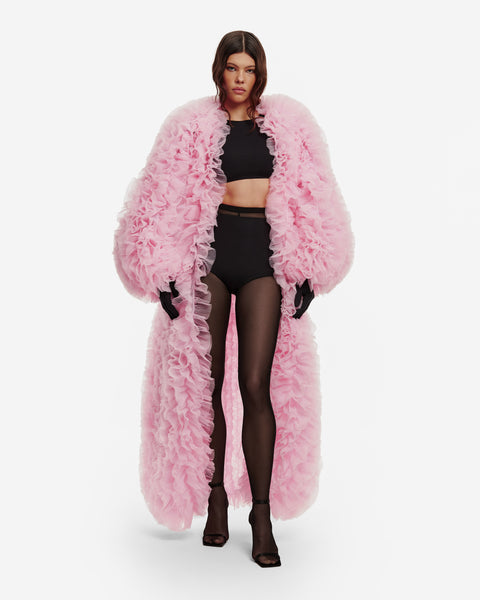 Carmel Tulle Coat in Pink | Women's Coat – SELEZZA LONDON