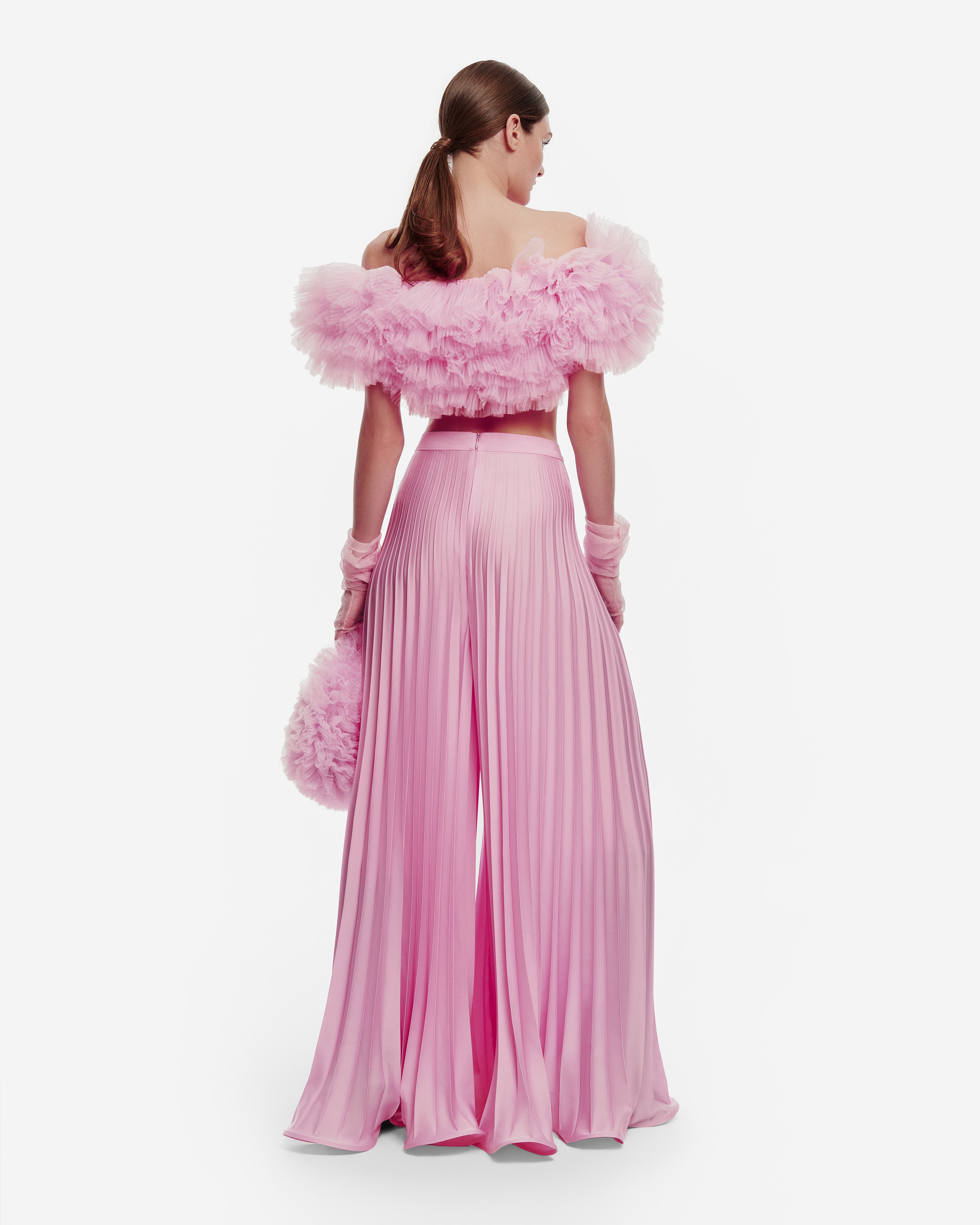 Noelle Tulle Top in Pink | Women's Top – SELEZZA LONDON