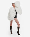 Fleur Tulle Bomber in White