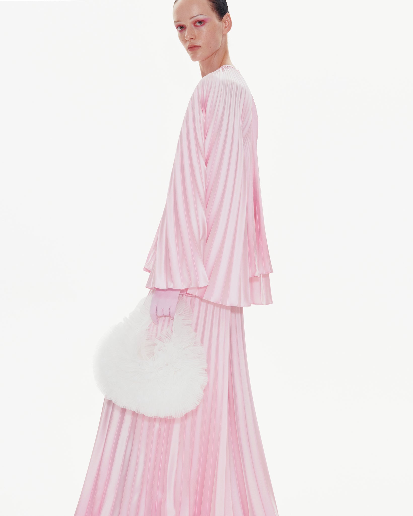 Lucilla Pleated Blouse in Pink