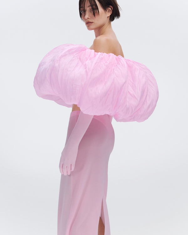 Balloon Organza Top in Pink