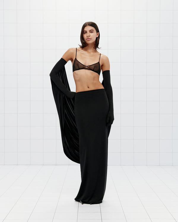 Sleek Lined Maxi Skirt