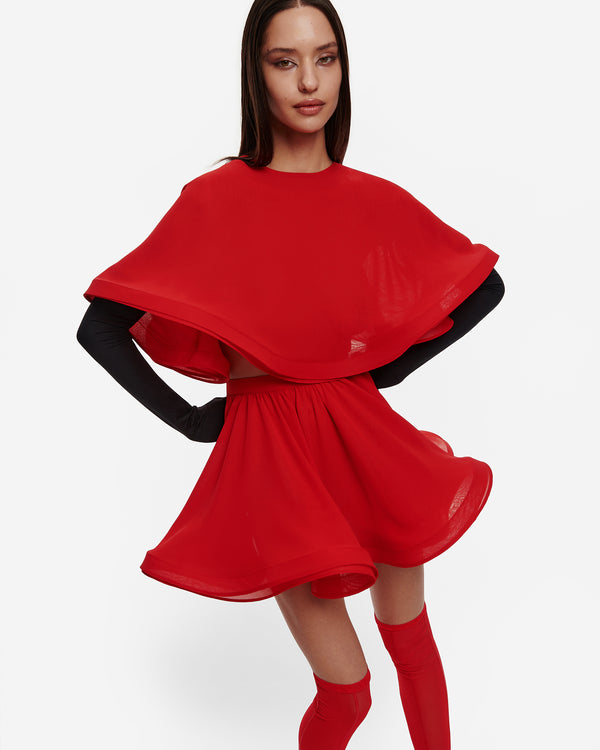 Round-Neck Cape Top