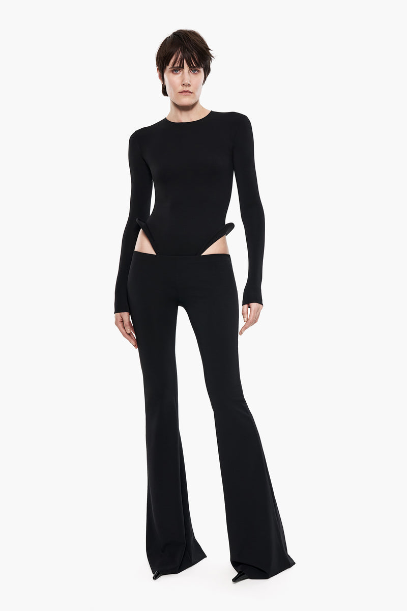 Contoured Hip Bodysuit in Black