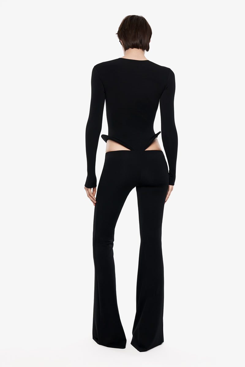 Stretch-Fit Trousers in Black