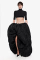 Balloon Organza Maxi Skirt in Black