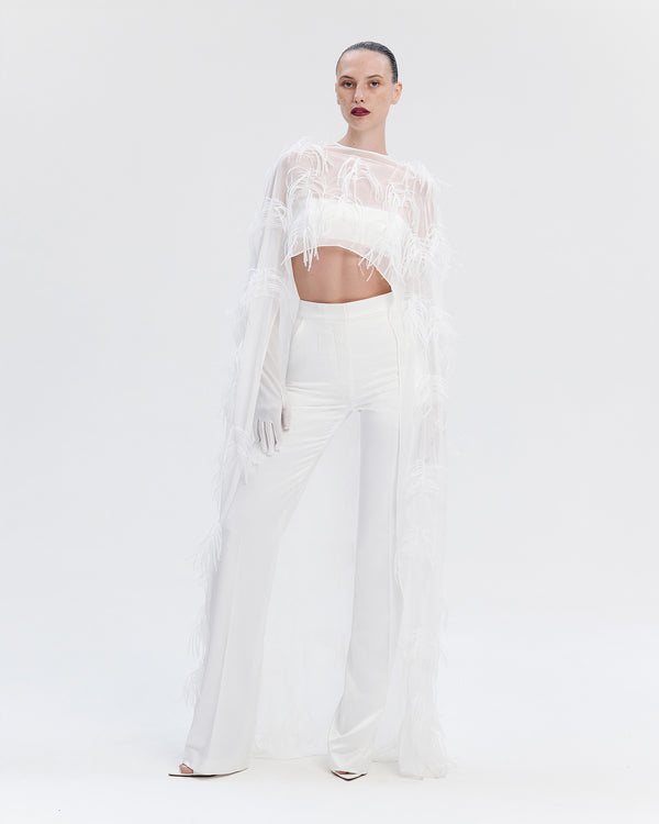 Tailored High-Waisted Straight Trousers