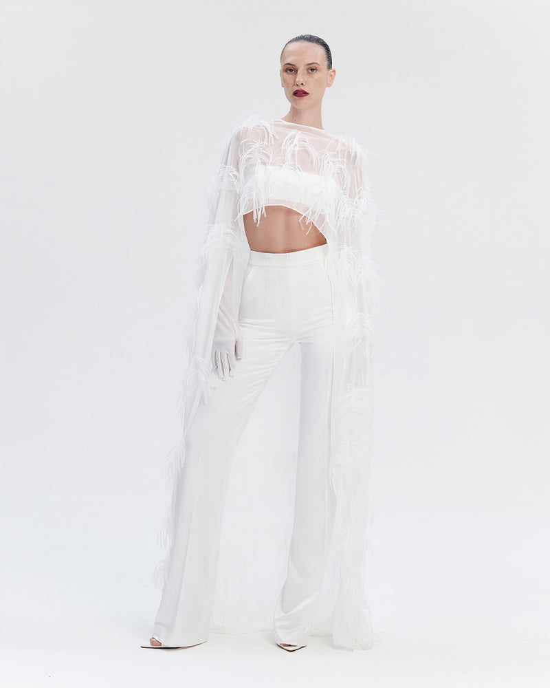 Tailored High-Waisted Straight Trousers