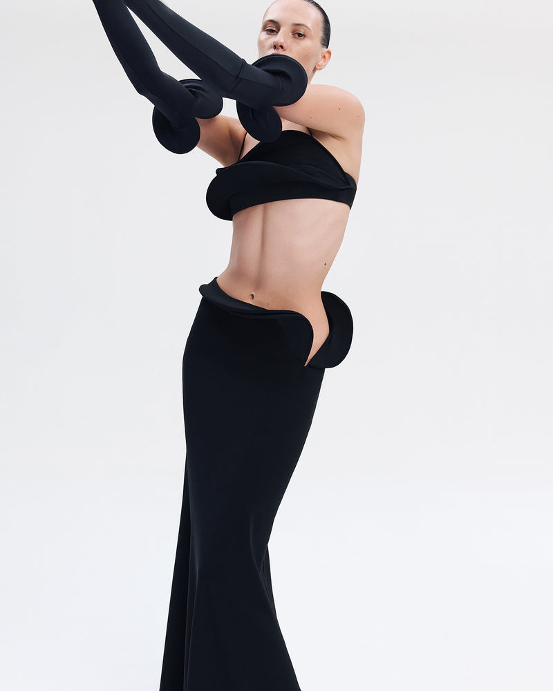 Flounced Stretch Gloves