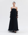 Strapless Chiffon Maxi Dress