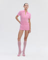 Textured Ruffle Tulle Polo
